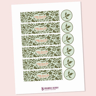 Printable Sweet Pea Hemp Body Balm Label