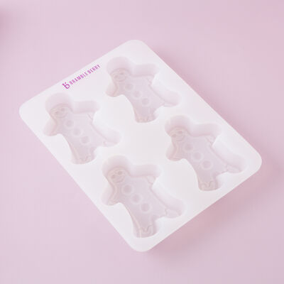 4 Cavity Gingerbread Silicone Mold
