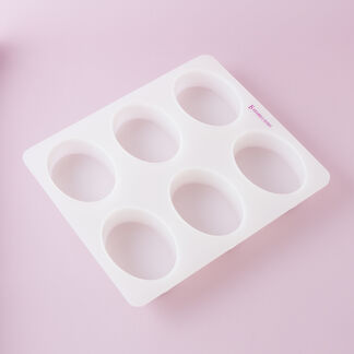 6 Cavity Oval Silicone Mold