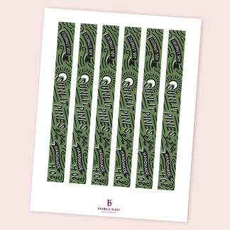 Printable Sunlit Pines Candle Label