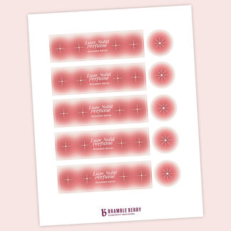 Printable Sugared Satin Solid Perfume Labels