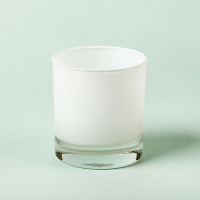 DISCONTINUED - White Glossy Candle Jar