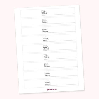 Printable Bridal Shower Soap Bands