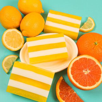 Citrus Stripe Soap Project
