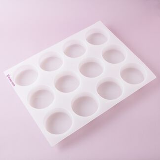 12 Cavity Circle Batch Silicone Mold