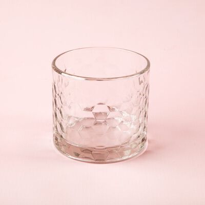 DISCONTINUED - Clear Glass Diamond Candle Jar