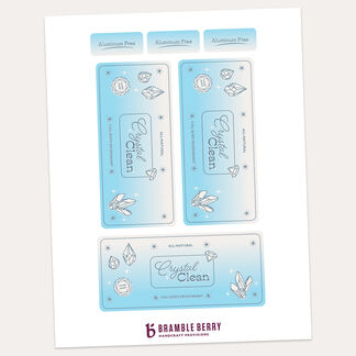 Printable Crystal Clean Deodorant Label