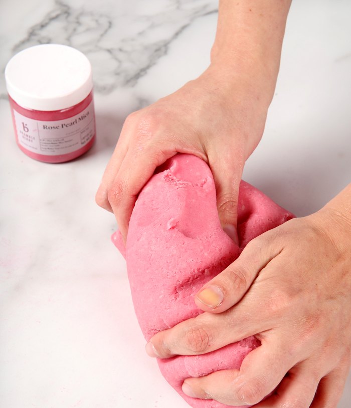 making playdough with bramble berry micas