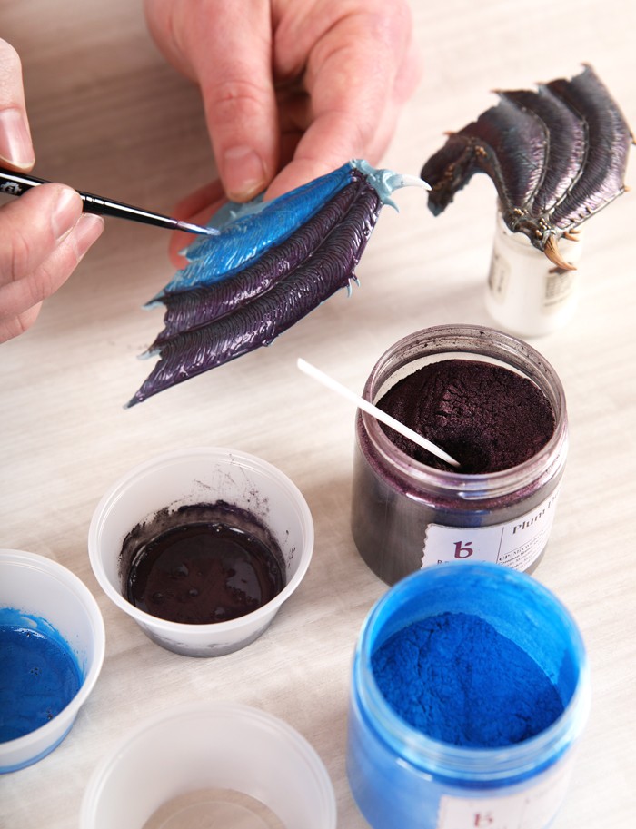 painting models with bramble berry micas