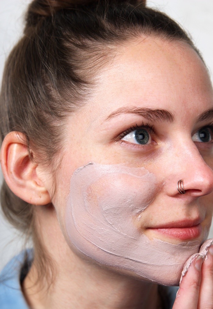 applying a
lavender face mask | bramble berry