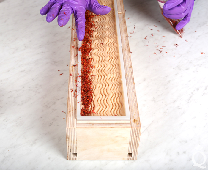 putting flowers on soap | brambleberry