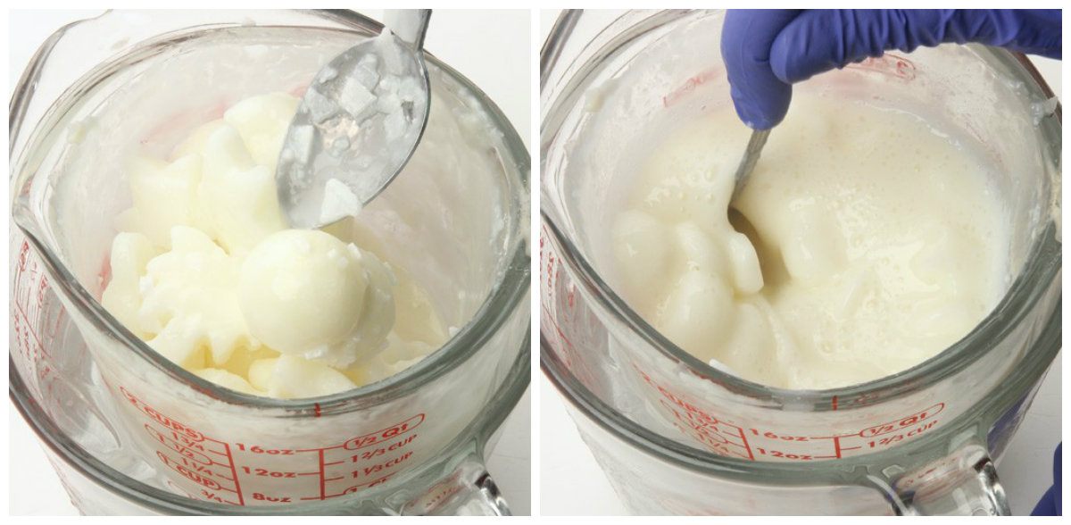 art0073
                add milk to soap stirring in lye