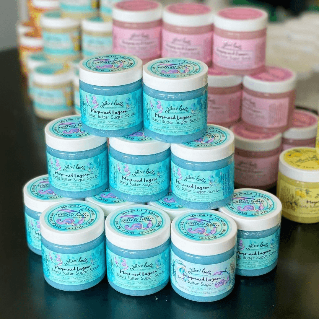 sugar scrubs by willow bella soaps |
                bramble berry
