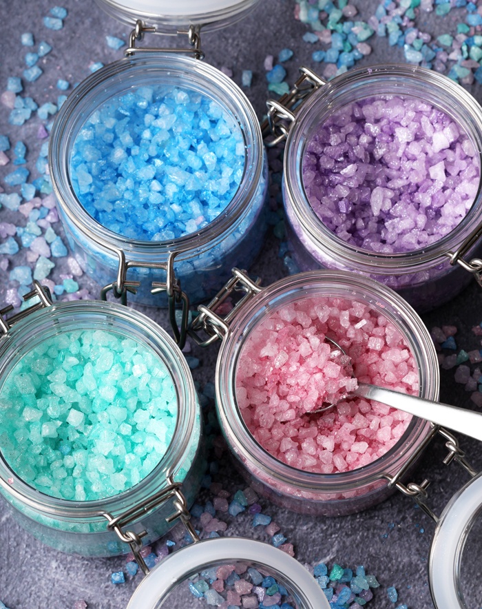 colorful bath salts | bramble berry