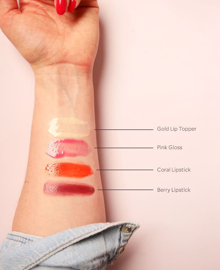 lipstick and gloss swatches | Bramble
                Berry