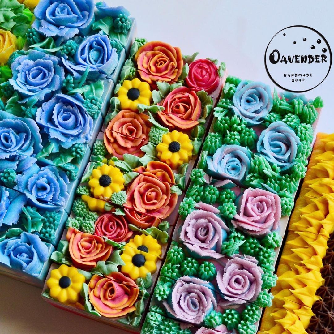 oavender flower bouquet soap | bramble berry