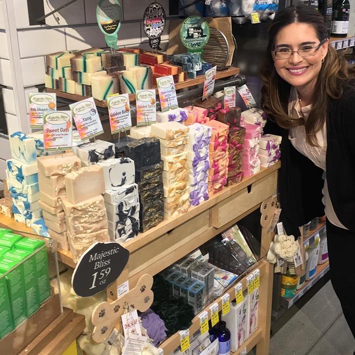 majestic bliss soap display