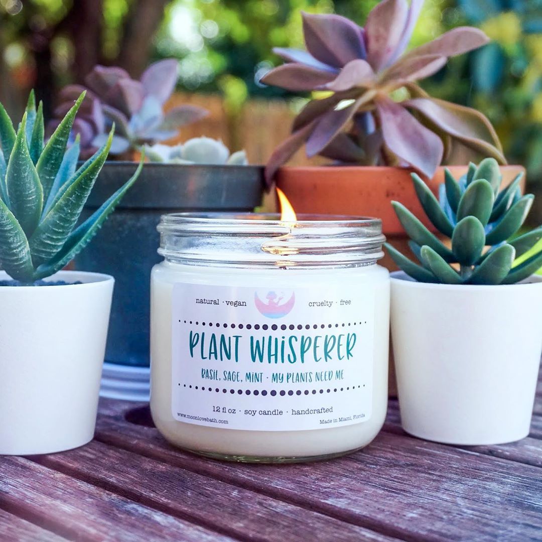 plant
                whisperer candle by moon love bath
