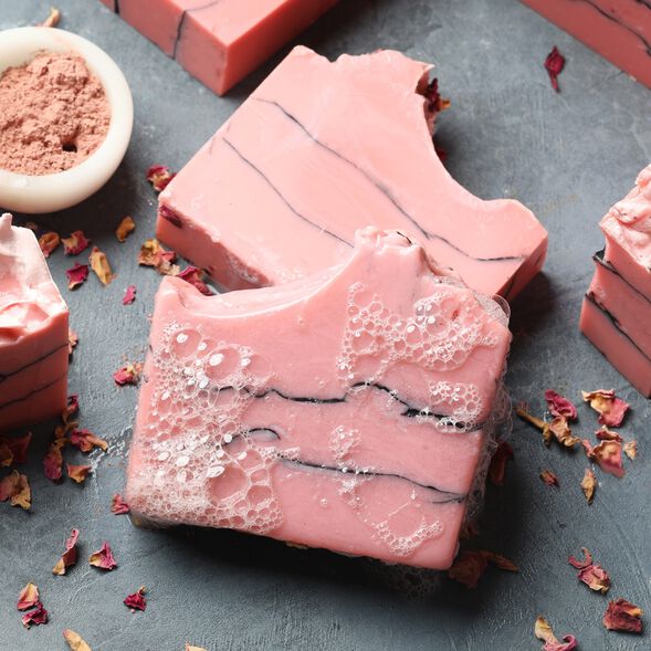 rose clay and charcoal soap | bramble
                berry