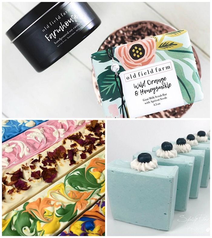 handmade soap collage