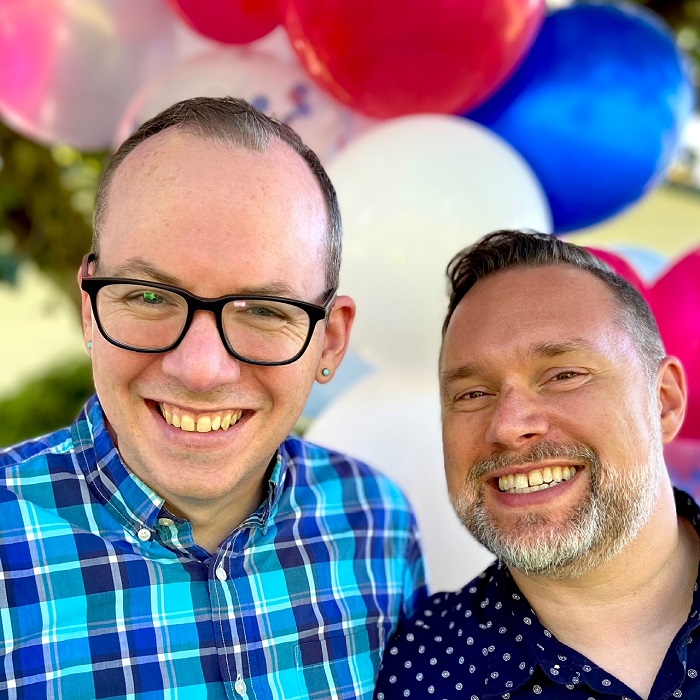 Nathan from Clover Soapworks with his partner Nathan from Clover Soapworks with his partner