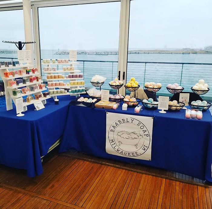 market display by baabbly bath and body