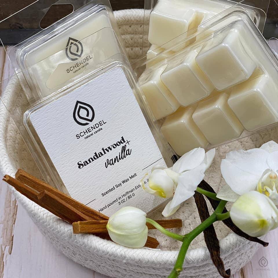 schendel home scents sandalwood vanilla wax melts | bramble berry