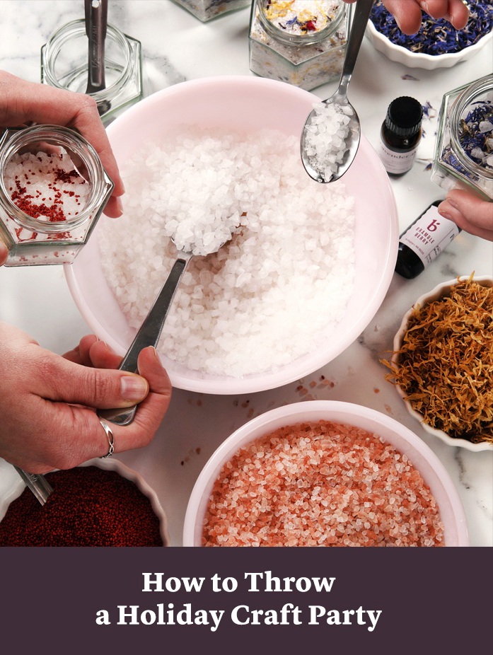 how
to throw a holiday craft party | bramble berry