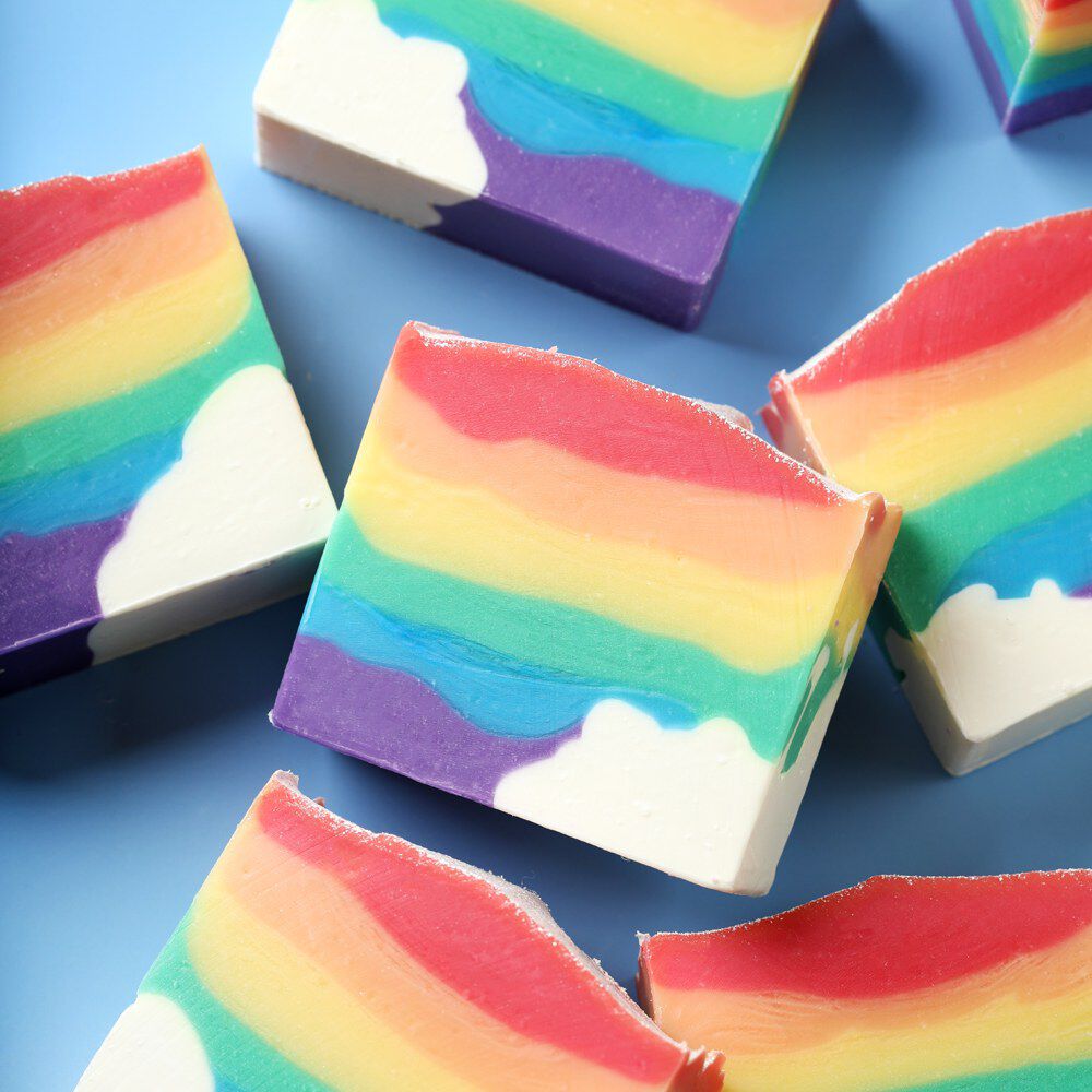 art0141 micas pigments rainbow soap