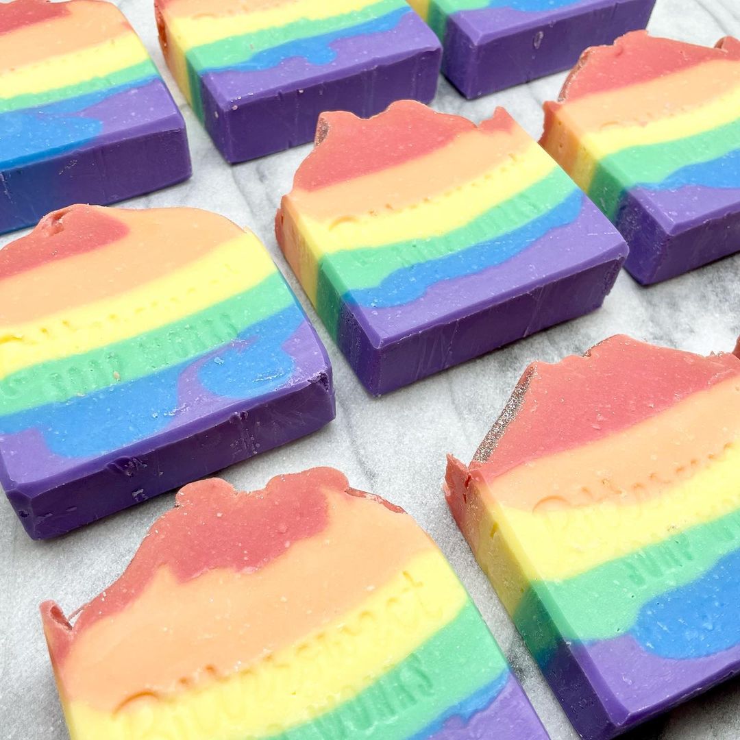 inspired rainbow soap by bittersweet soapworks | bramble berry