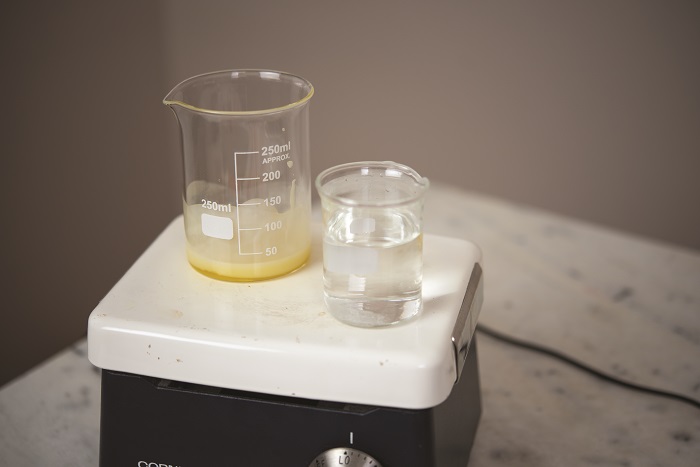 weighing oil and water phases