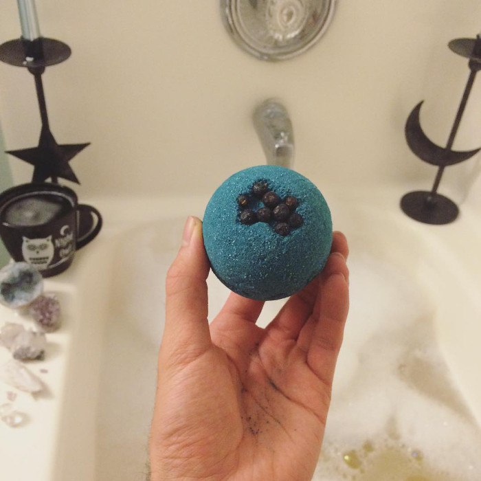 handmade bath bomb by haus of hygiene