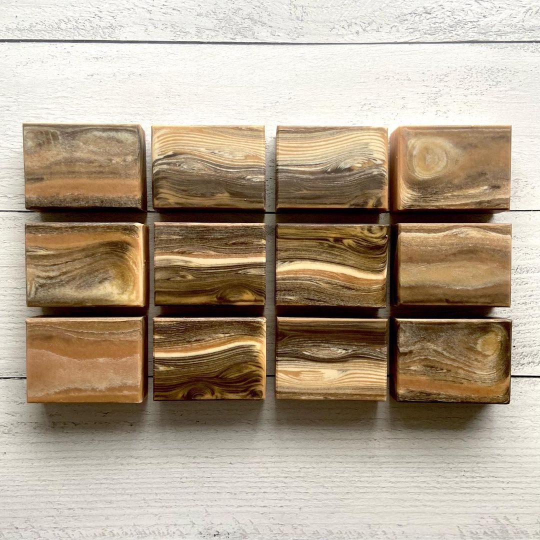 hickory and
                suede soap by soapothecary | bramble berry