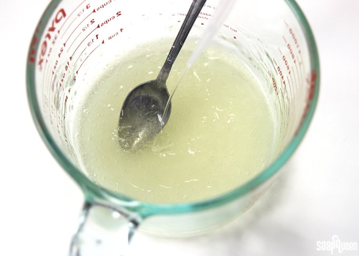 adding salt water to liquid soap | bramble berry