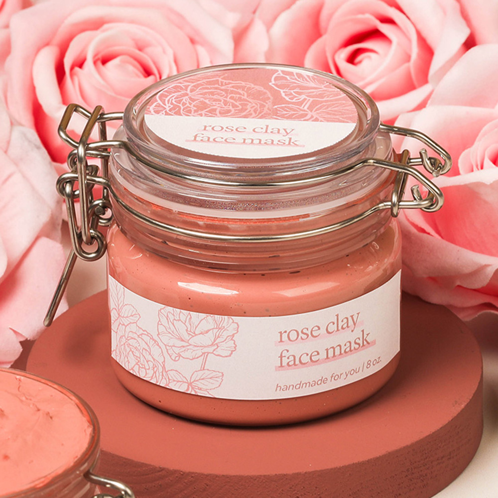 Printable Rose Clay Mask Label image number null